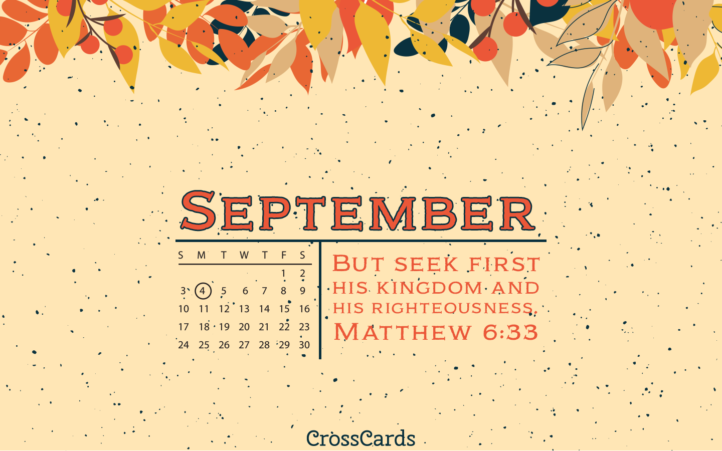 September 2023 - Matthew 6 mobile phone wallpaper