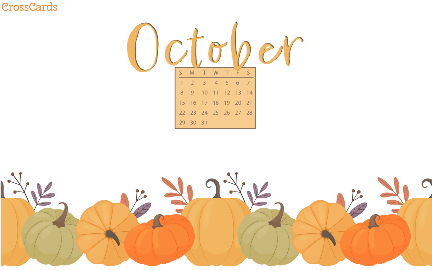 October 2023 - Pumpkins mobile phone wallpaper