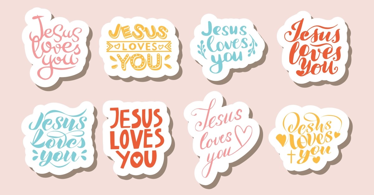 jesus loves you stickers