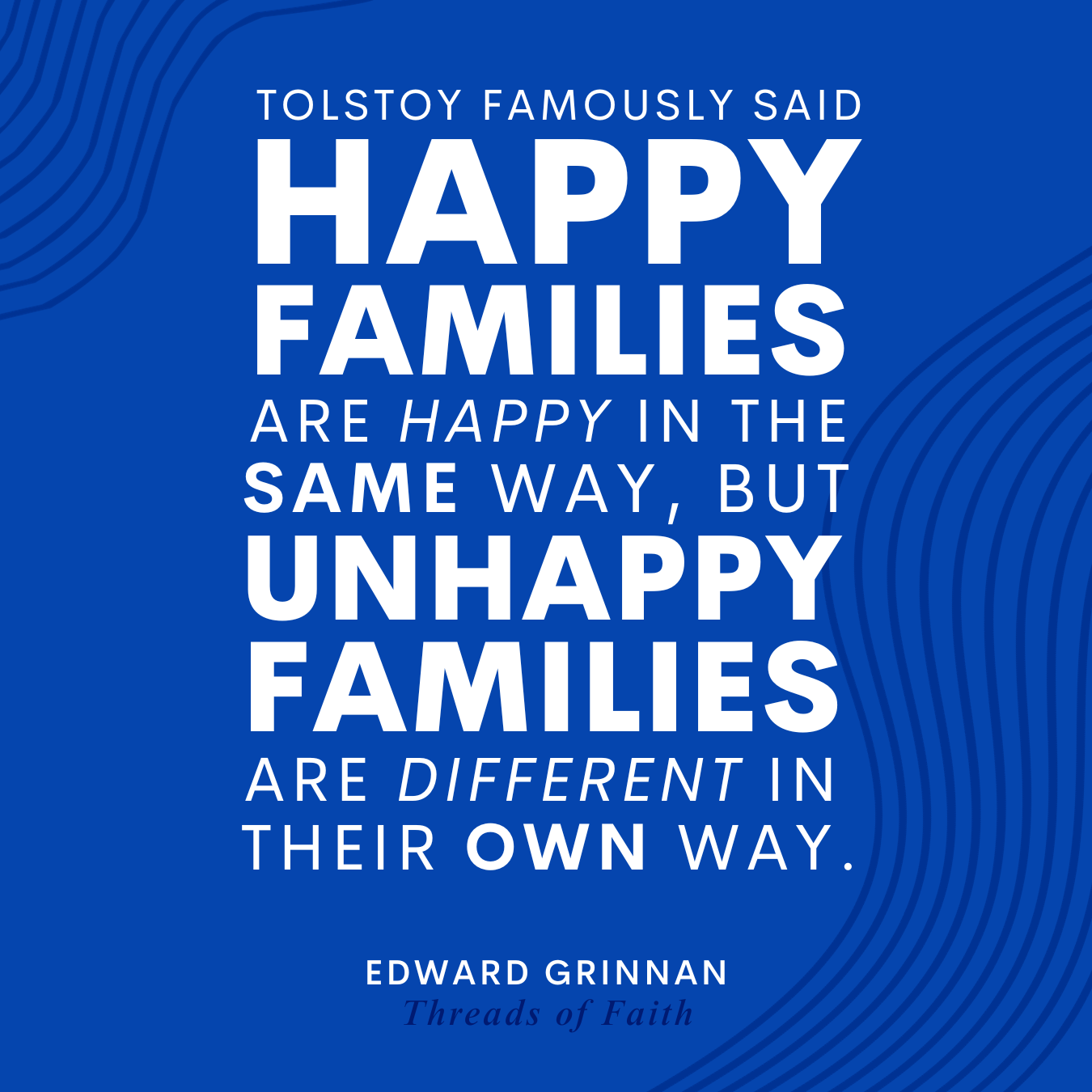 quote about happy families from tolstoy