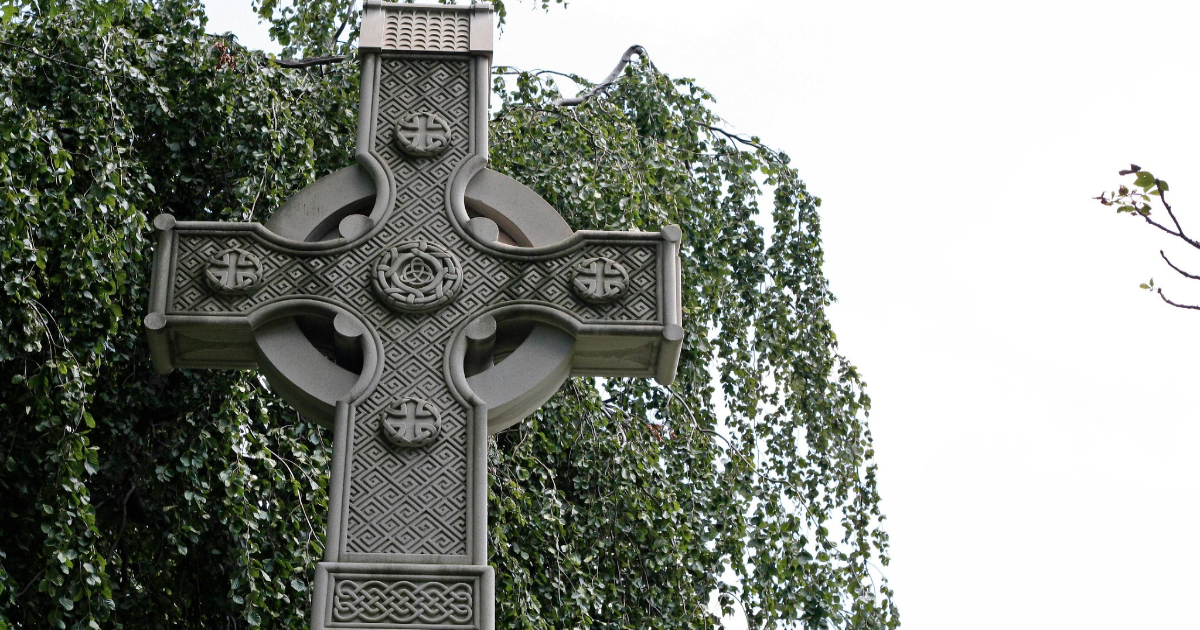 Celtic Cross made from stone