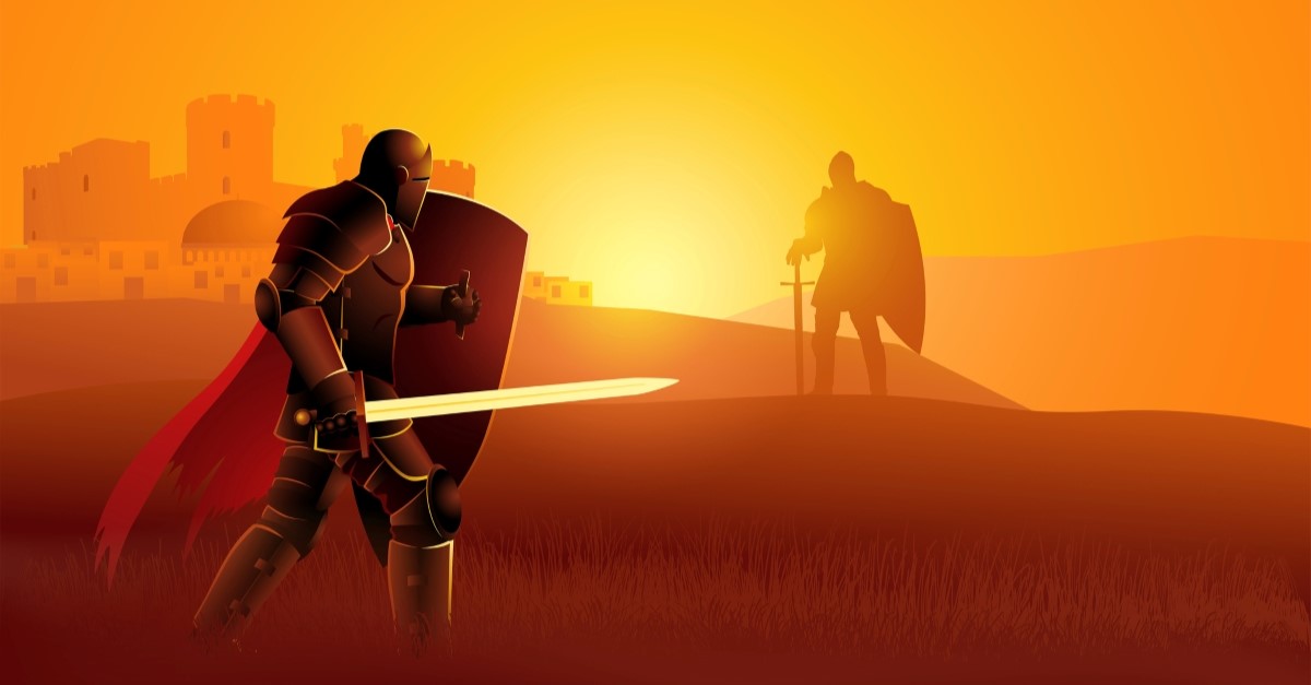 knights in battle