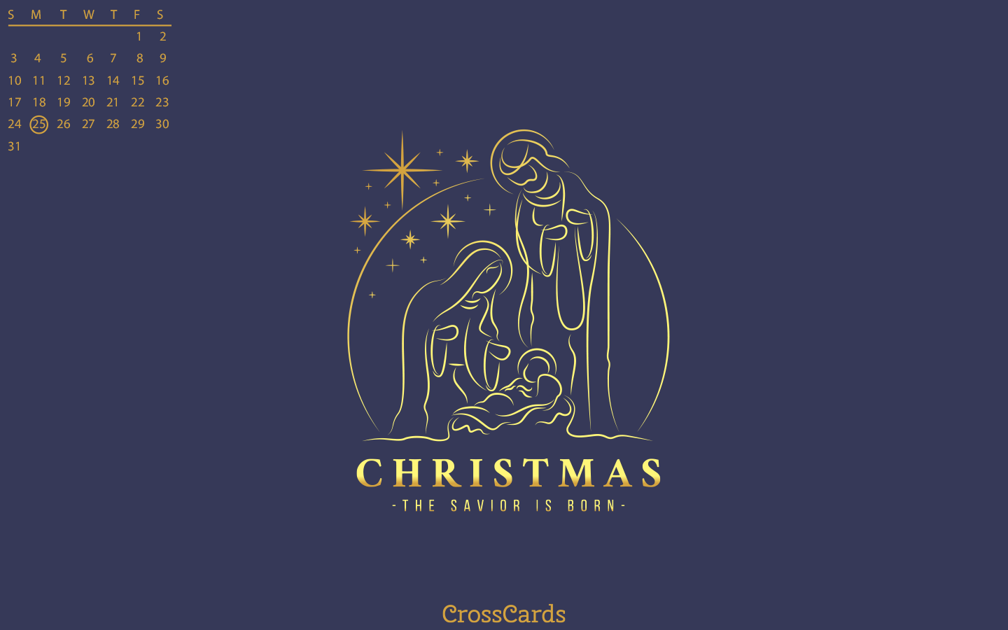 December 2023 - Nativity Scene mobile phone wallpaper