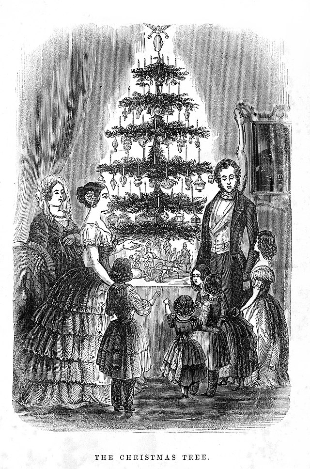 The Christmas Tree - Godeys Ladys Book, December 1850