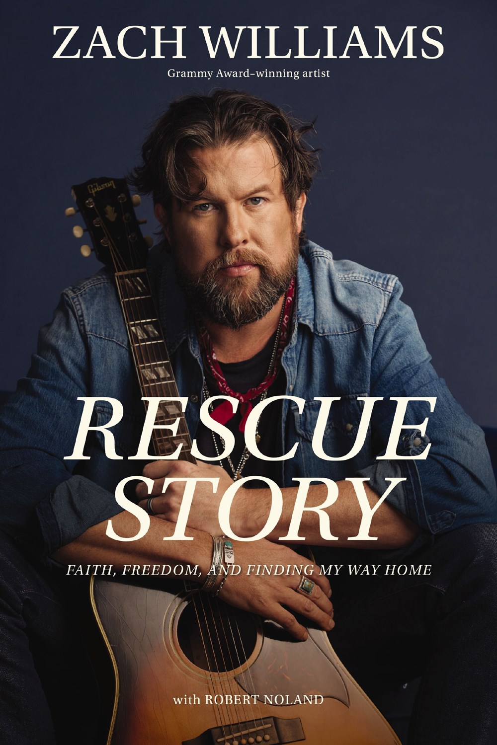 The cover of Christian musical artist Zach Williams book Rescue Story