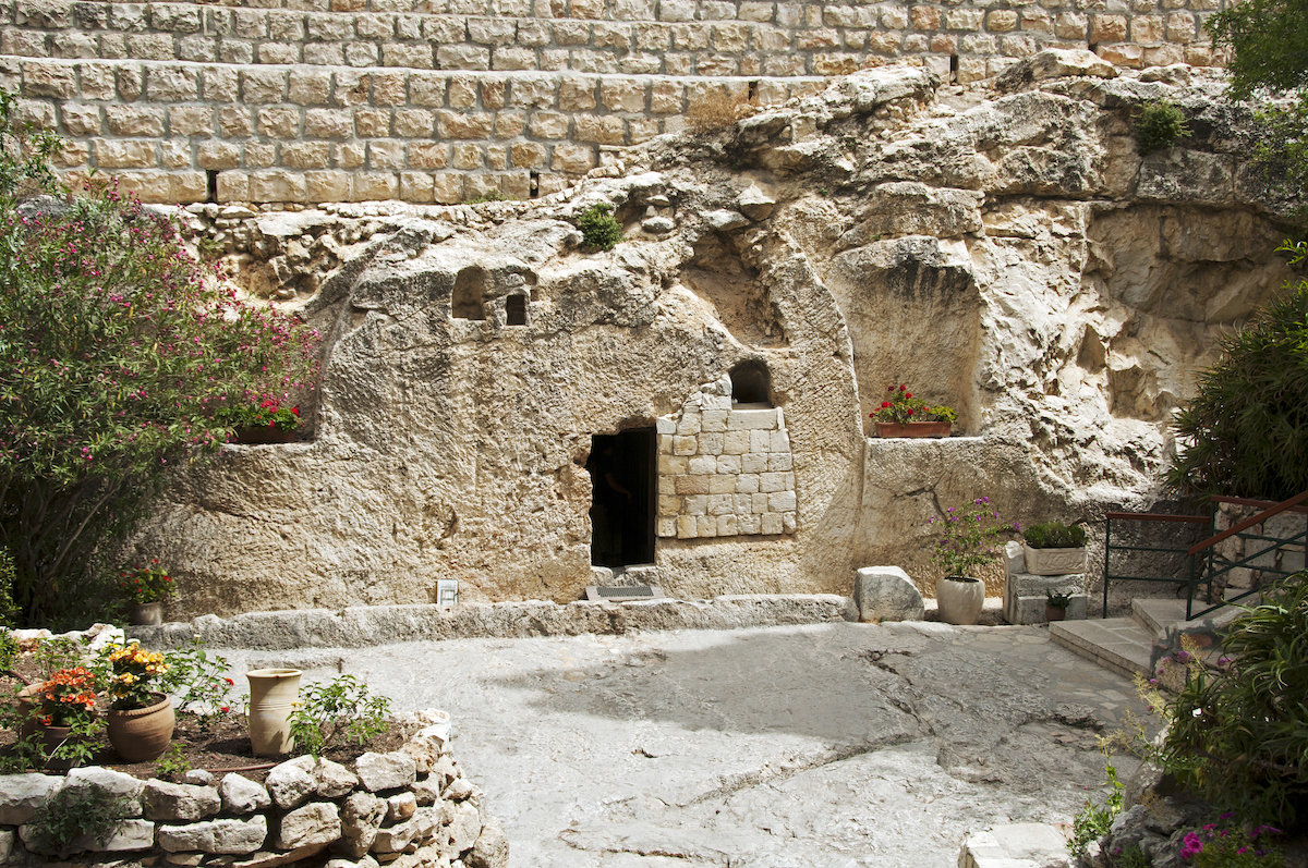 the garden tomb place of the resurrection of Jesus Christ in Jerusalem Israel