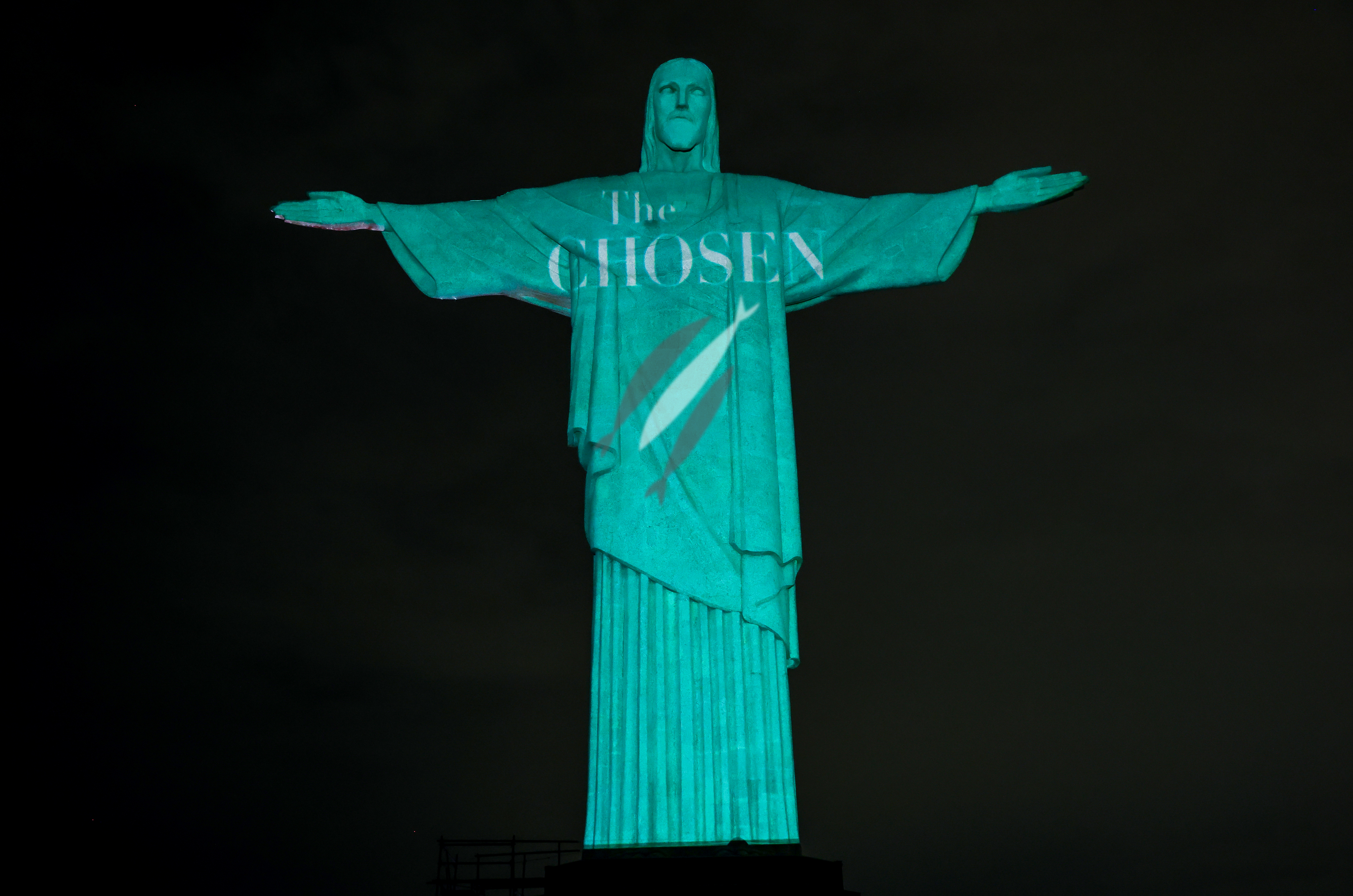 The Chosen is projected onto Brazils Christ the Redeemer Statue