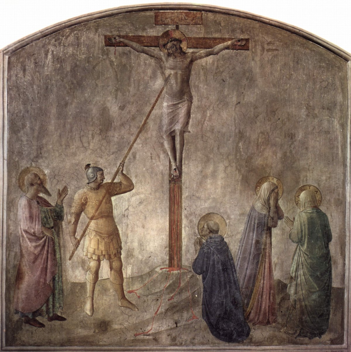 Longinus at Crucifixion Fresca
