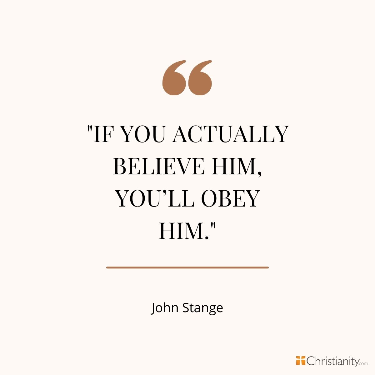 Quote from John Stange