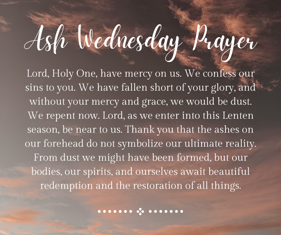 Prayer for Ash Wednesday