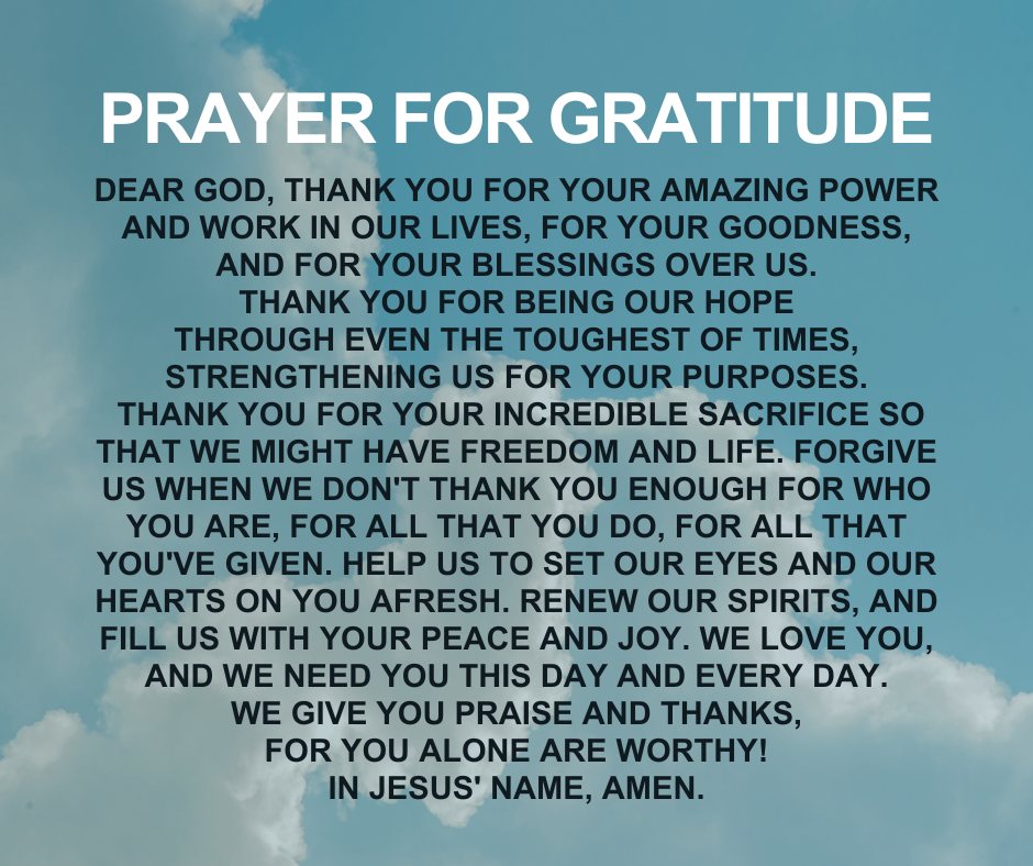 Prayer for Gratitude