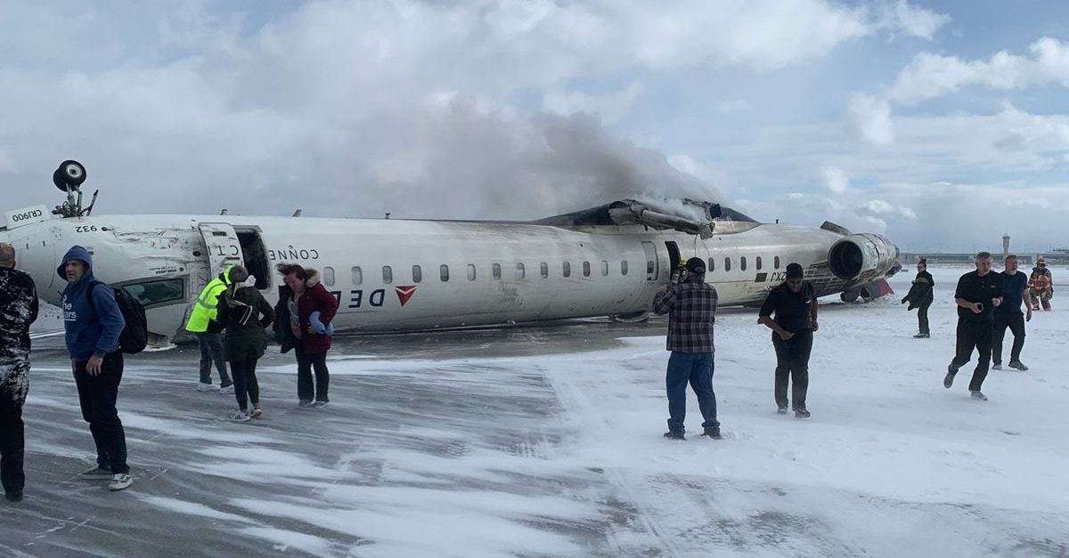 Delta Air Lines Jet Crashes at Toronto Pearson Airport, Injuring