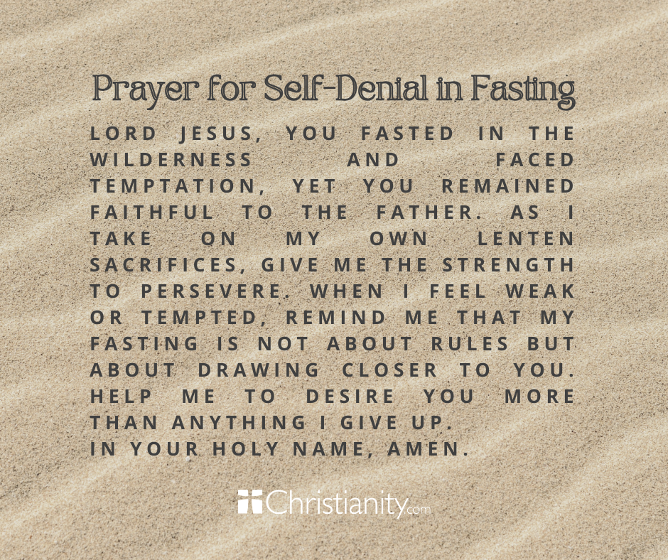 Prayer for Self-Denial in Fasting