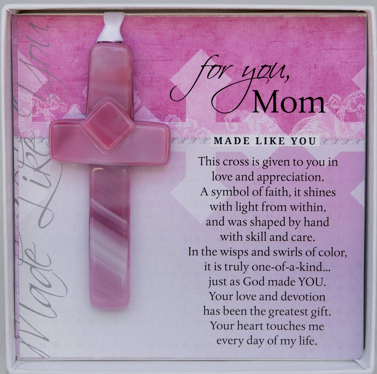 Glass Cross for Mothers Day