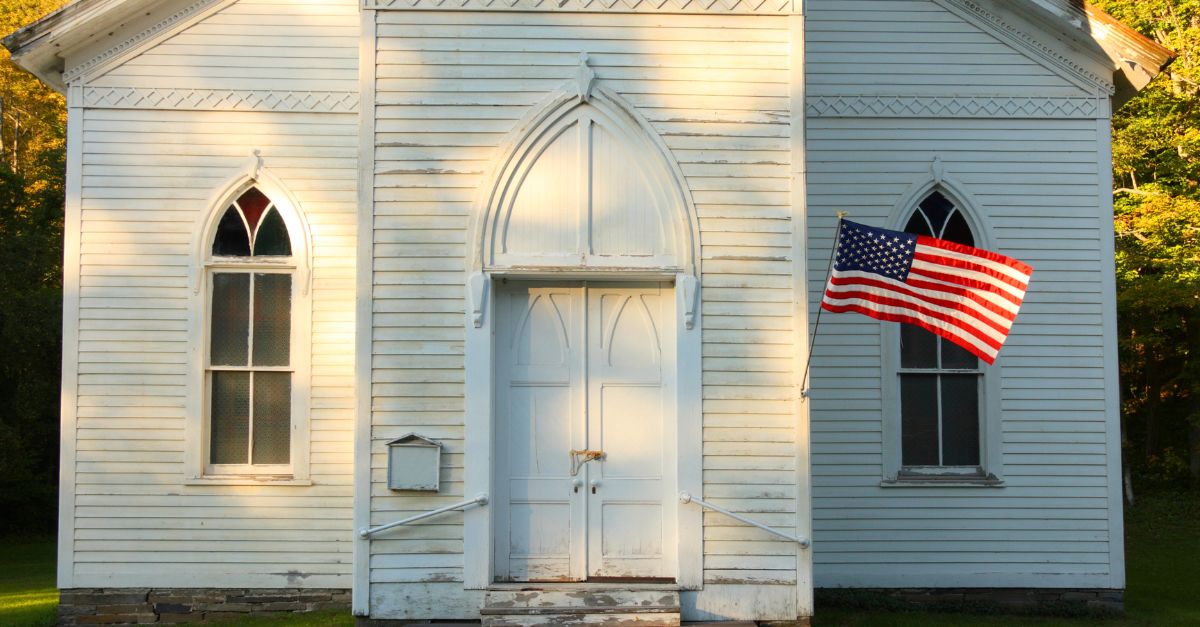 Church with American Flag; America