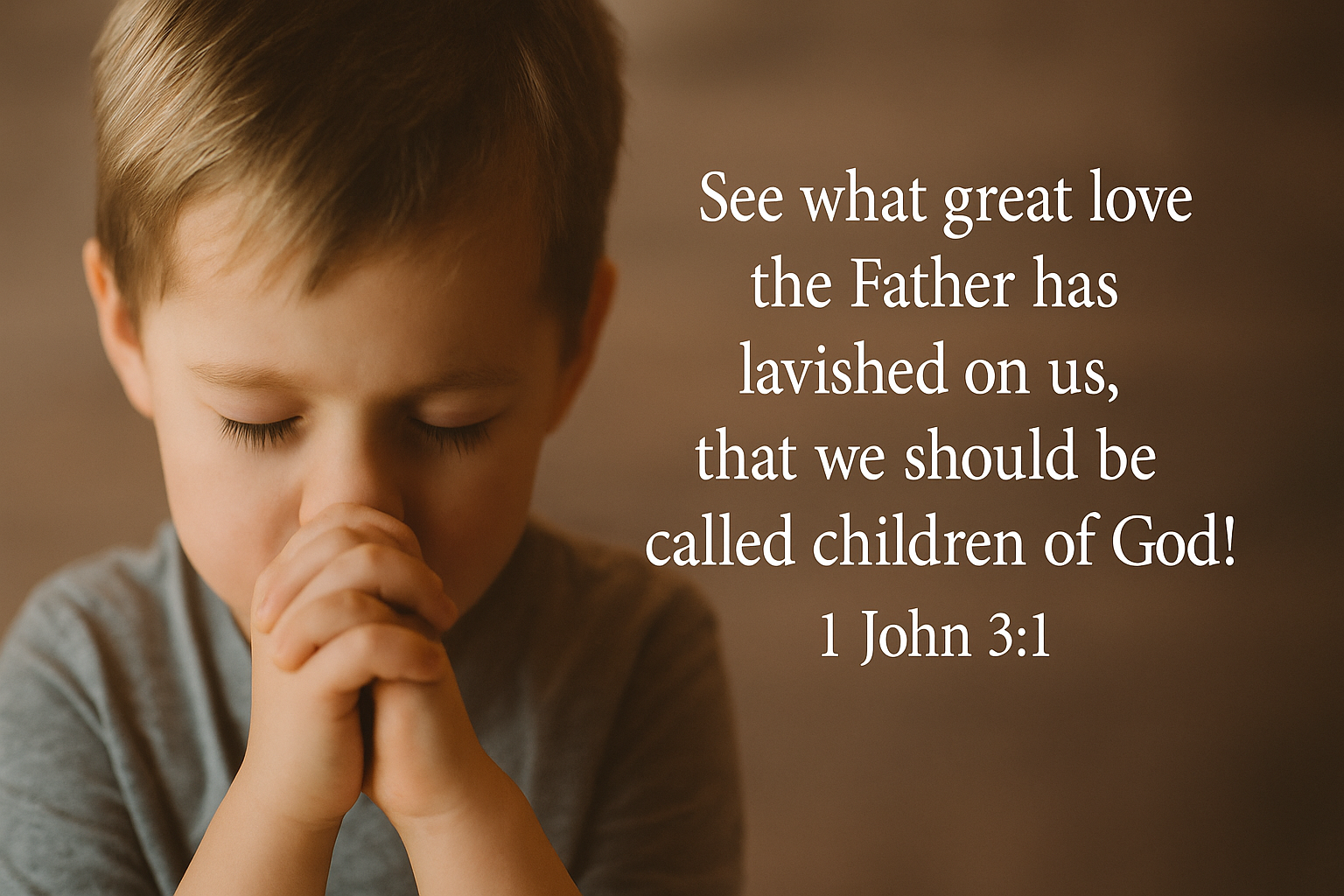 child hands folded praying; children of god