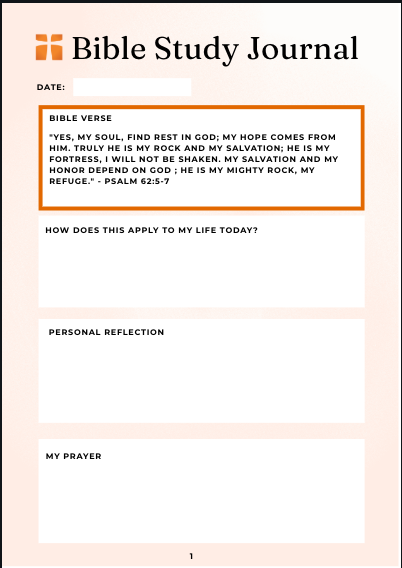 Bible Study Journal