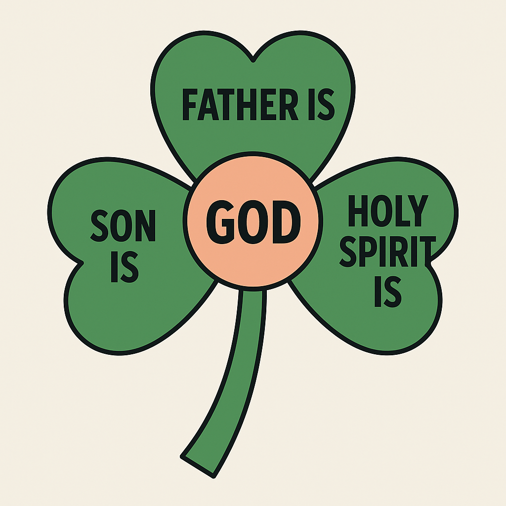 Shamrock infographic to explain the Trinity