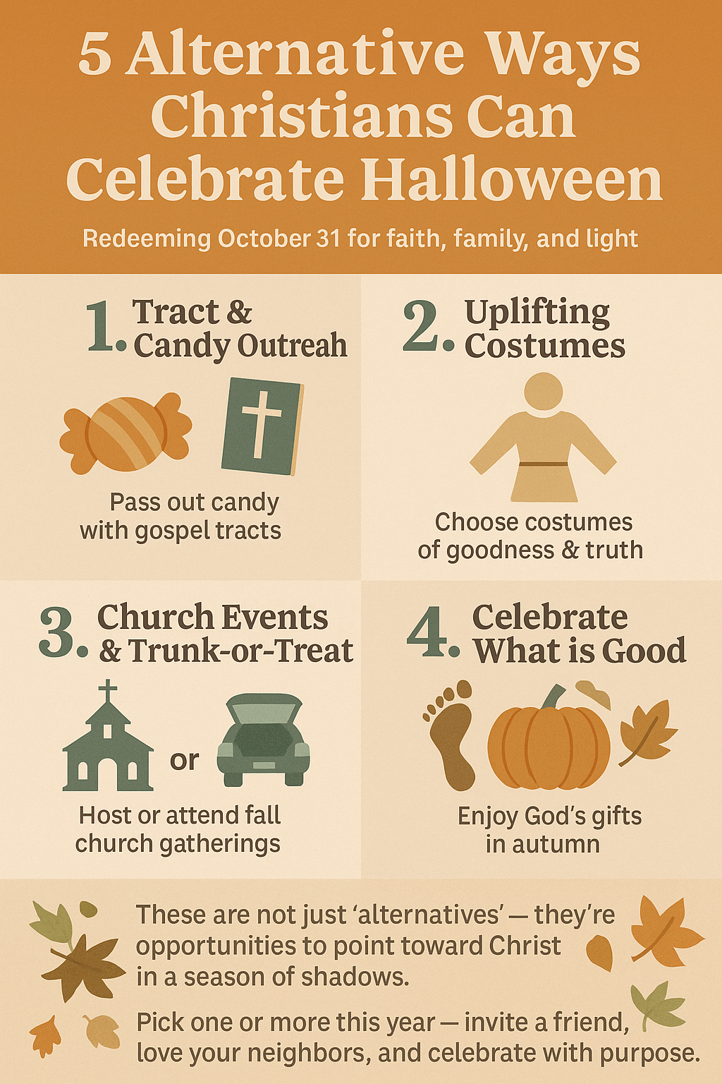infographic of alternative ways to celebrate Halloween
