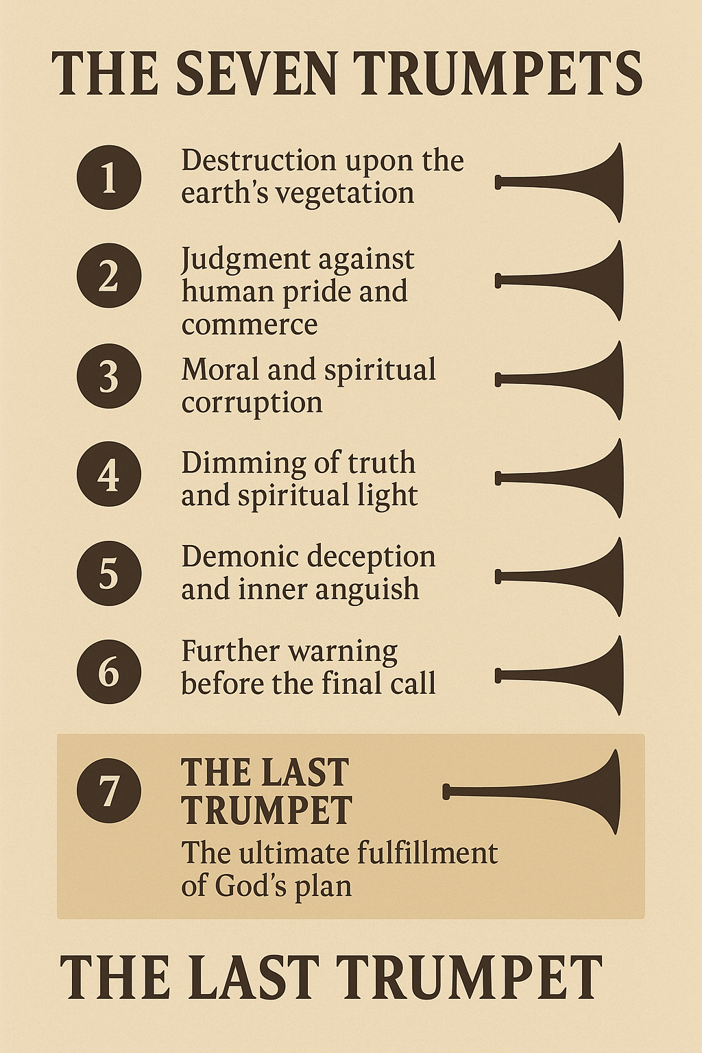 seven trumpets; meaning of the last trumpet
