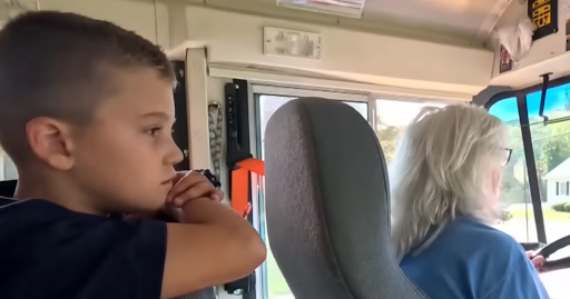 School Bus Driver Helps Young Boy Grieve the Loss of His Papa
