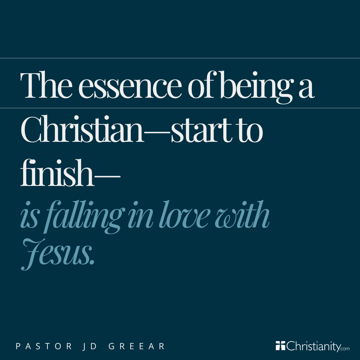 A quote from Ask the Pastor with JD Greear