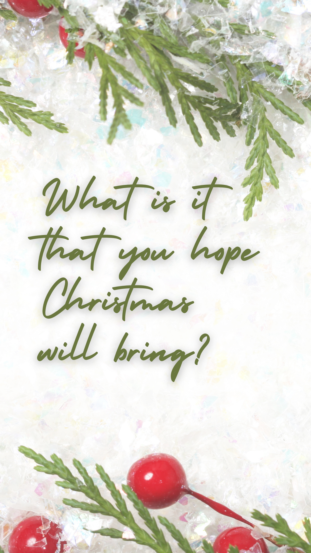 Phone Wallpaper, What is it that you hope Christmas will bring?