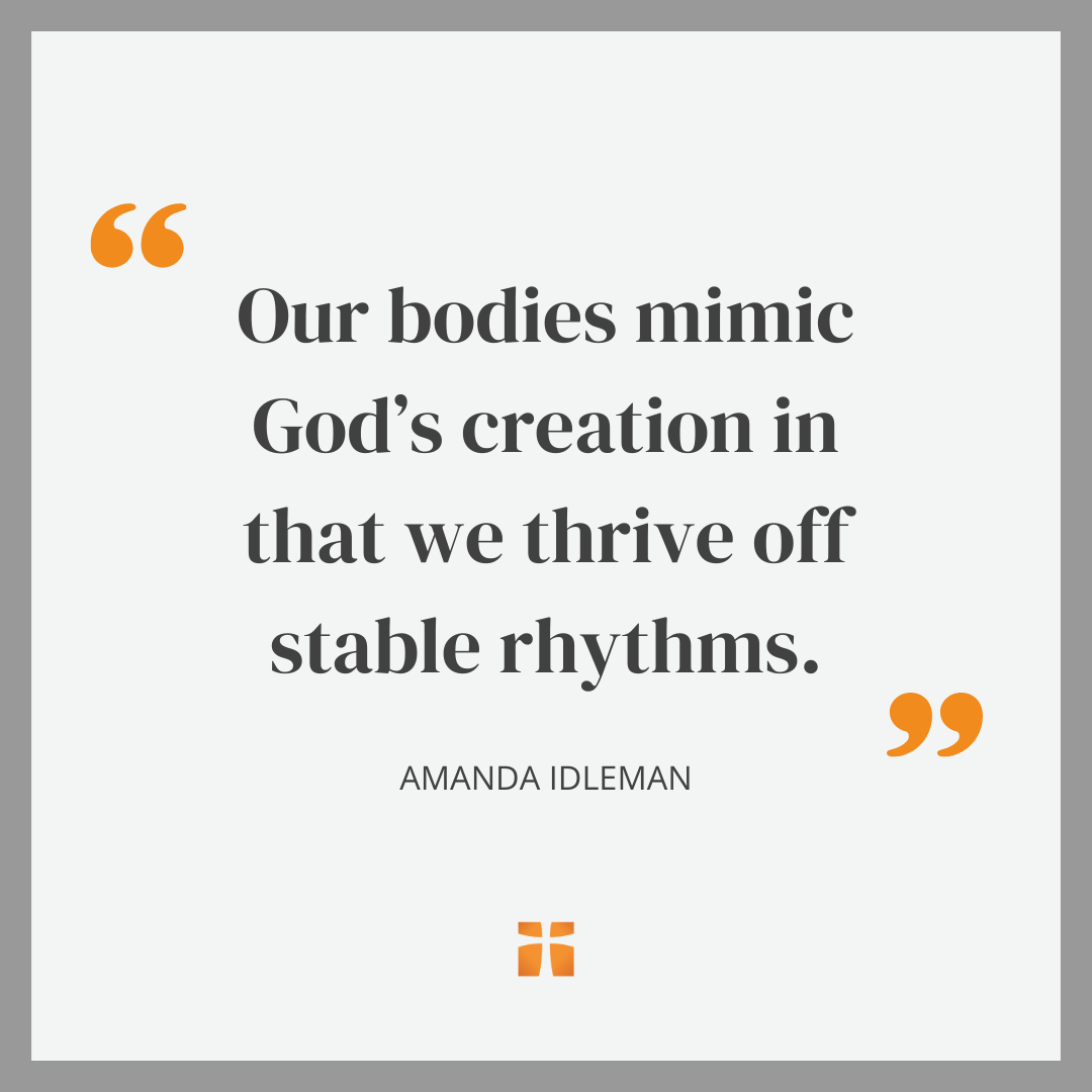 Quote from an article about sleep and rest