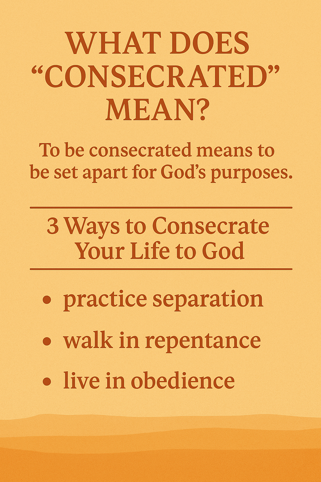 Consecrated infographic
