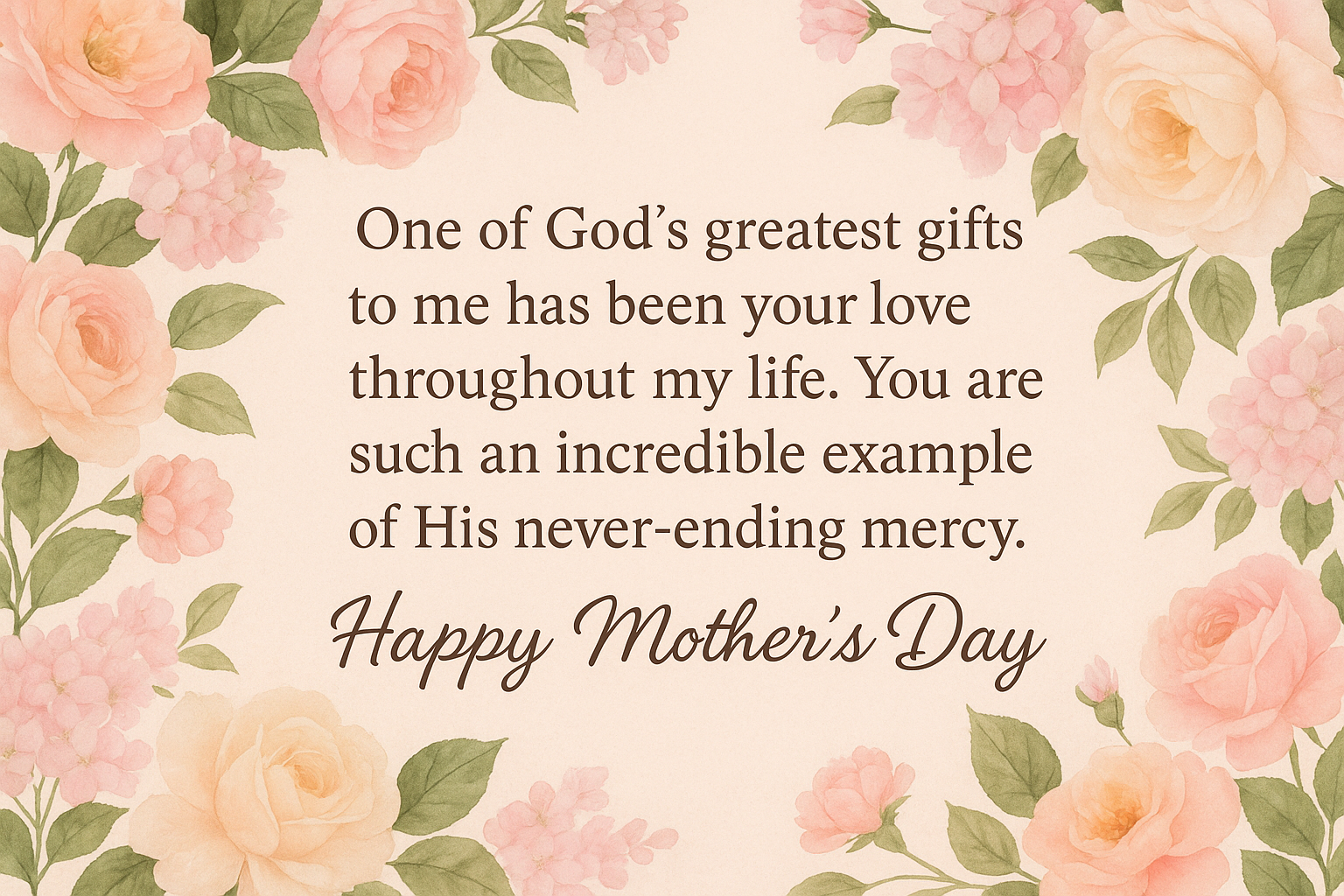 mothers day card saying, happy mothers day
