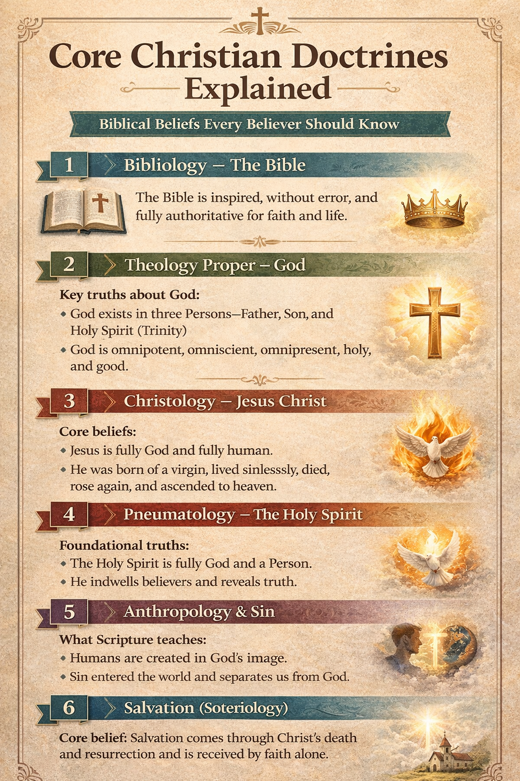 core christian doctrines infographic