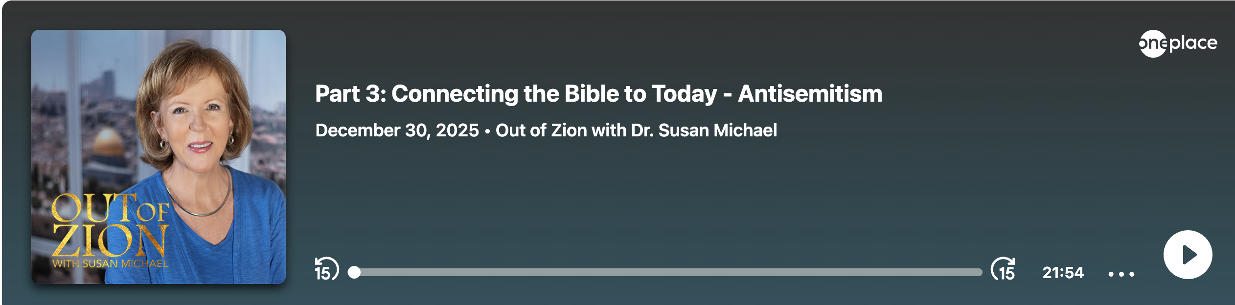 ICEJ screenshot of embed, Dr. Susan Michael