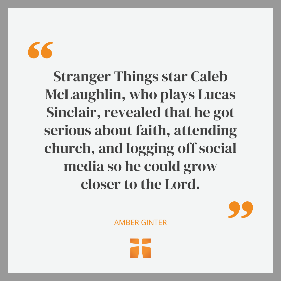 Quote from an article about Stranger Things star and his newfound faith