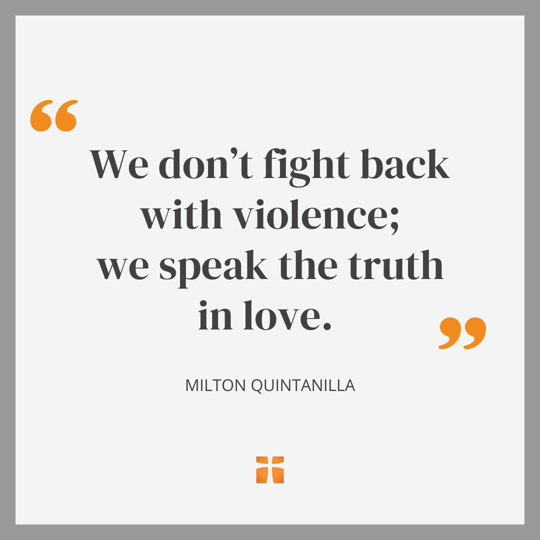 Quote from an article about a church service interrupted by an ICE protest