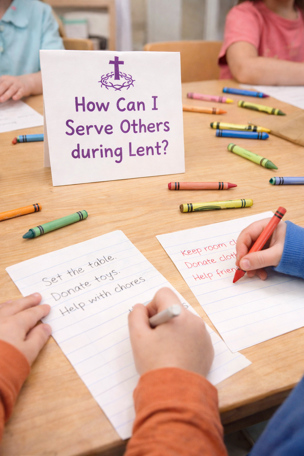 serving others during lent, sunday school lent activities