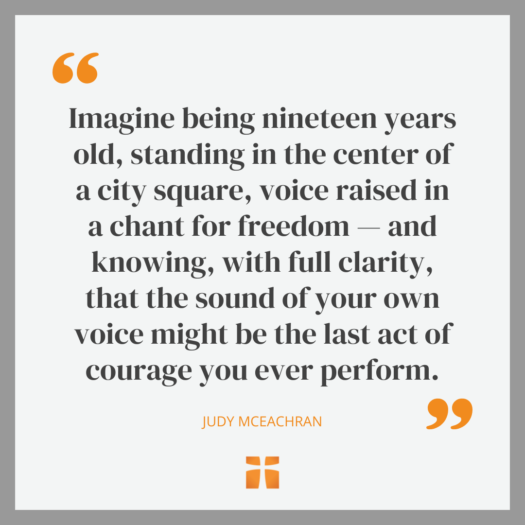 Quote from an article about protests for freedom in Iran