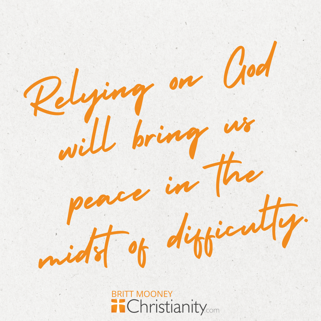 Quote from an article about casting cares on God, and what that means.