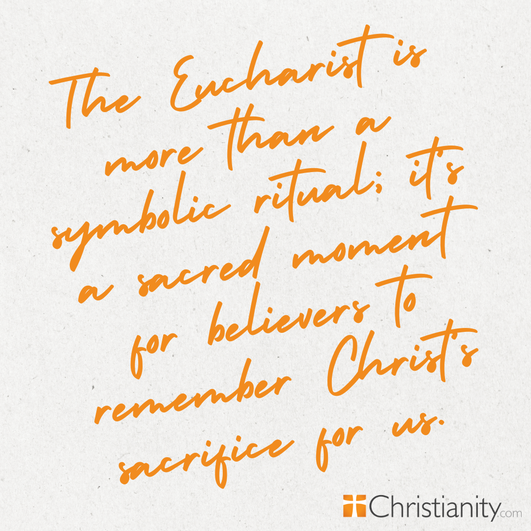 Quote from an article about the Eucharist, what it is and why it unites Christians.