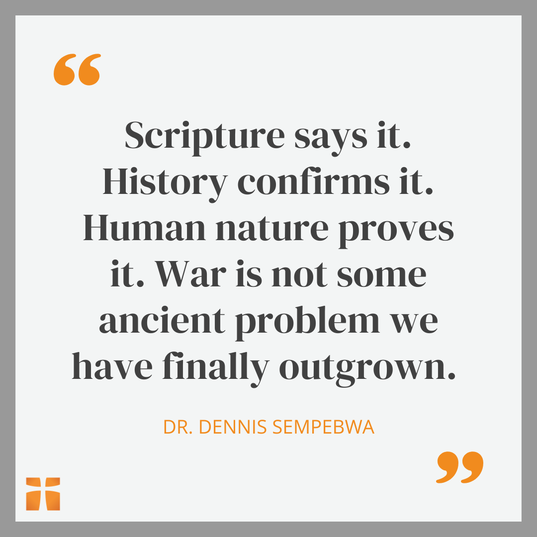 Quote from an article about wars and rumors of wars