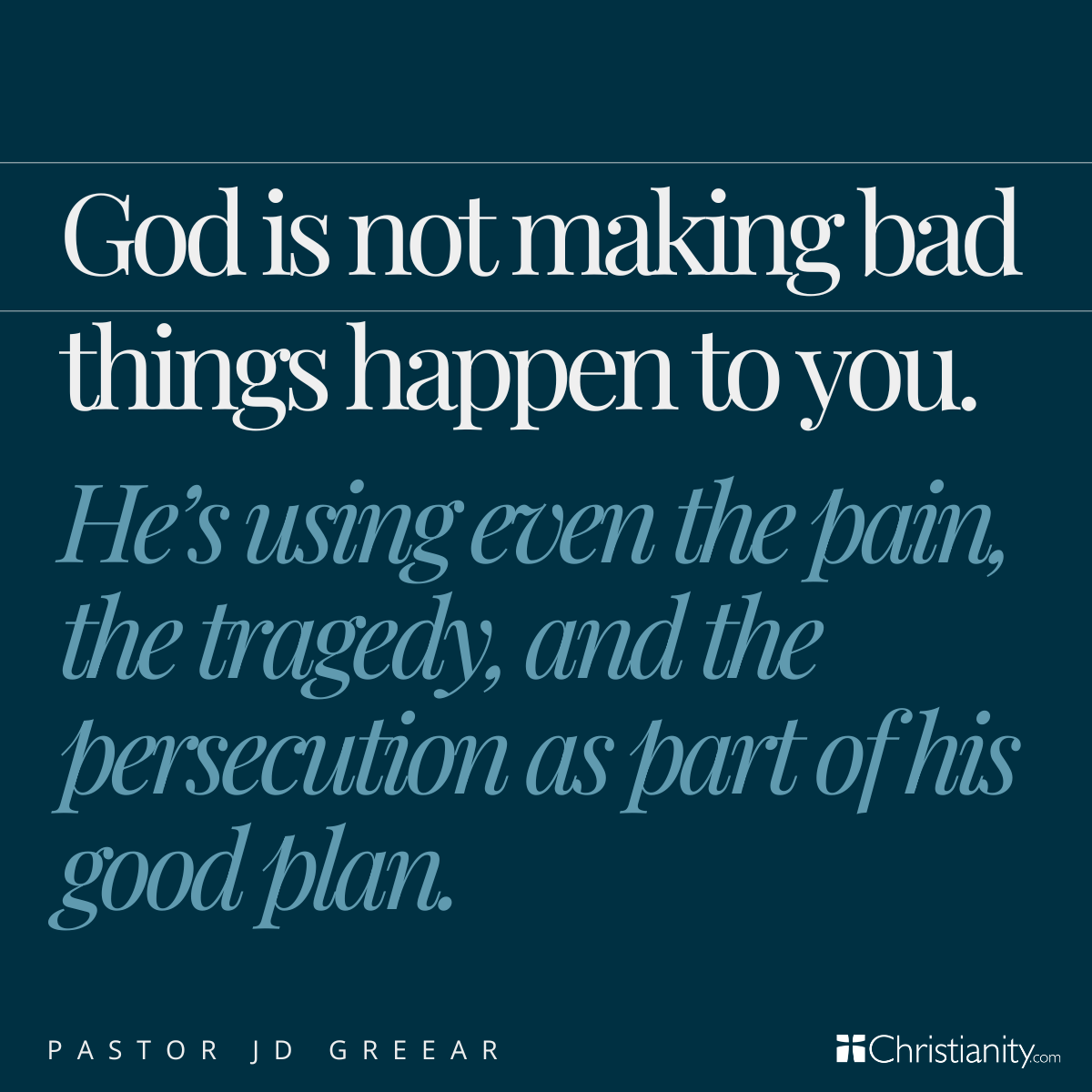 Quote from Ask the Pastor with JD Greear