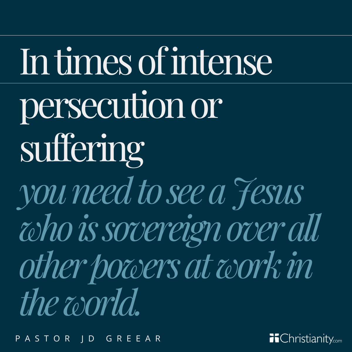 Quote from Ask the Pastor with JD Greear