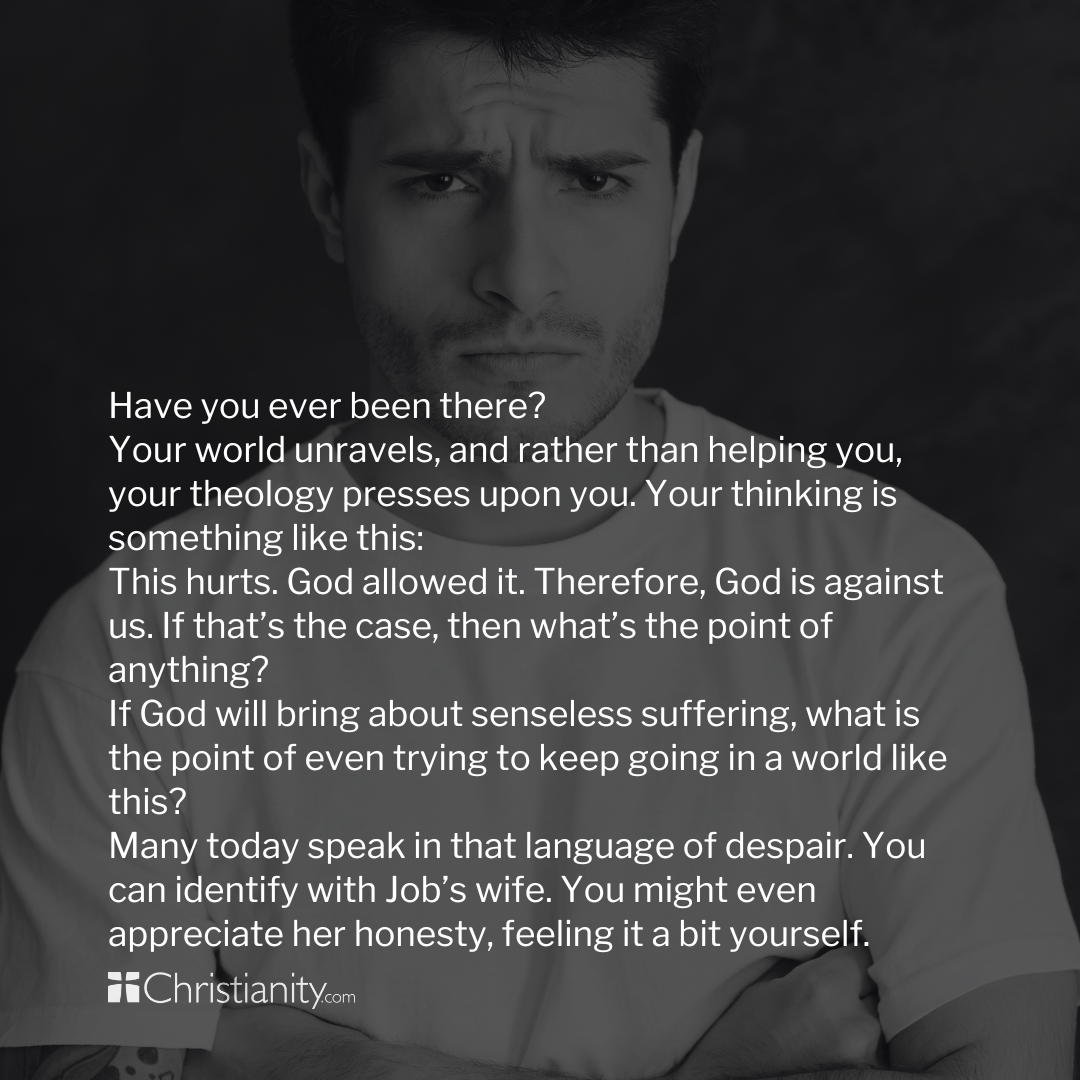 Man with troubled expression reflecting on suffering, doubt, and faith, representing questions about God during hardship and despair