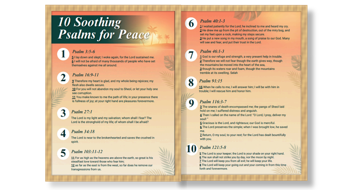 10 Soothing Psalms for Peace