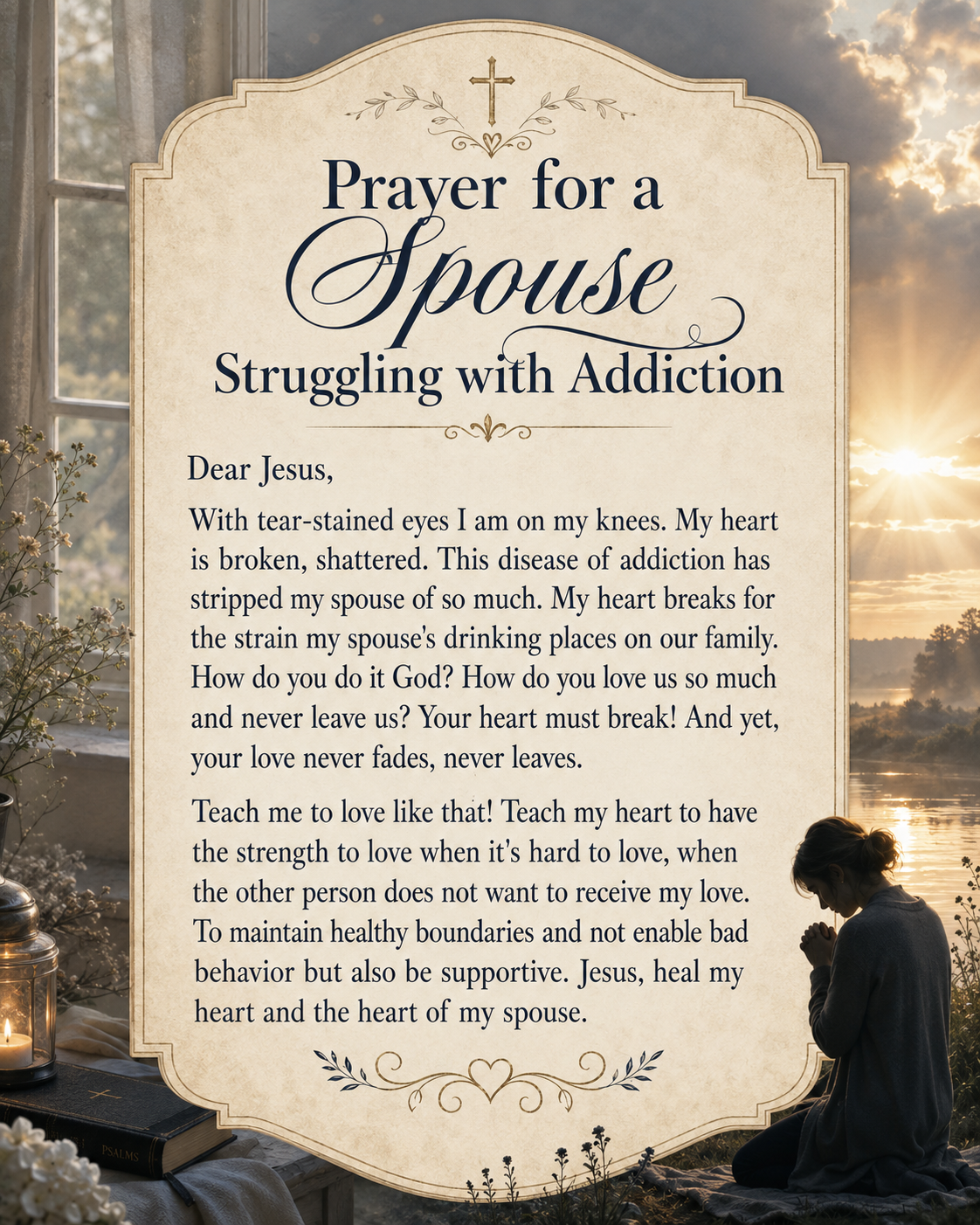 prayer for a spouse struggling with addiction