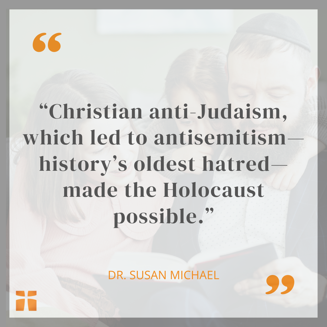 Quote graphic about Christian anti-Judaism, antisemitism, and the need for Christians to confront history honestly.