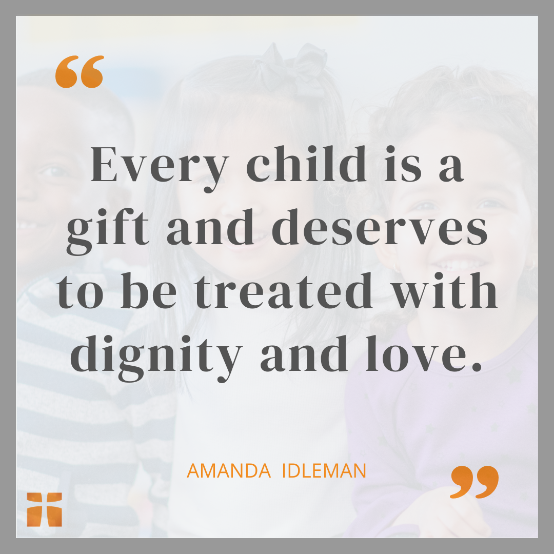 Quote graphic about vulnerable children, special needs, and every child being worthy of dignity and love.