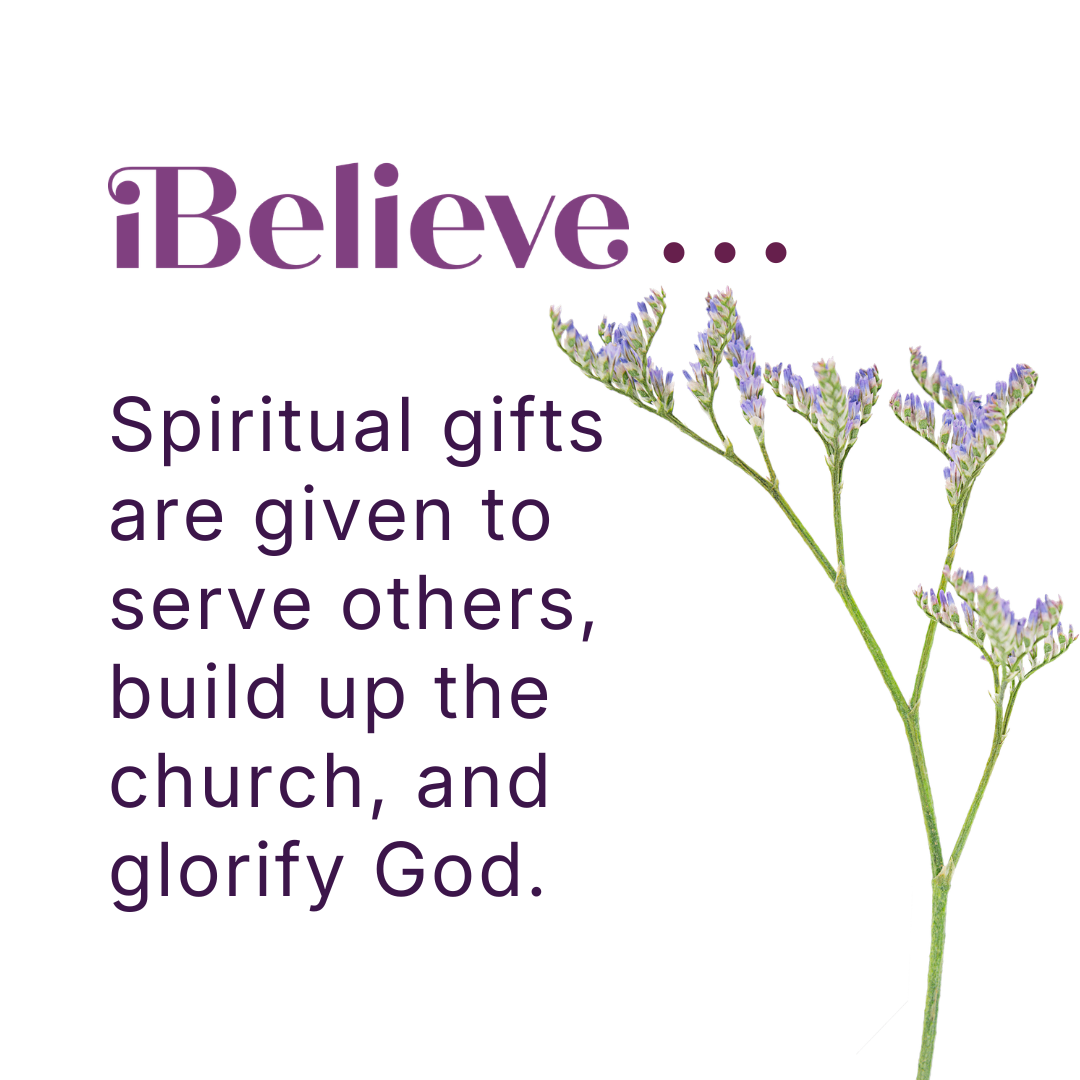 Quote card explaining that spiritual gifts are given by the Holy Spirit to serve others and glorify God