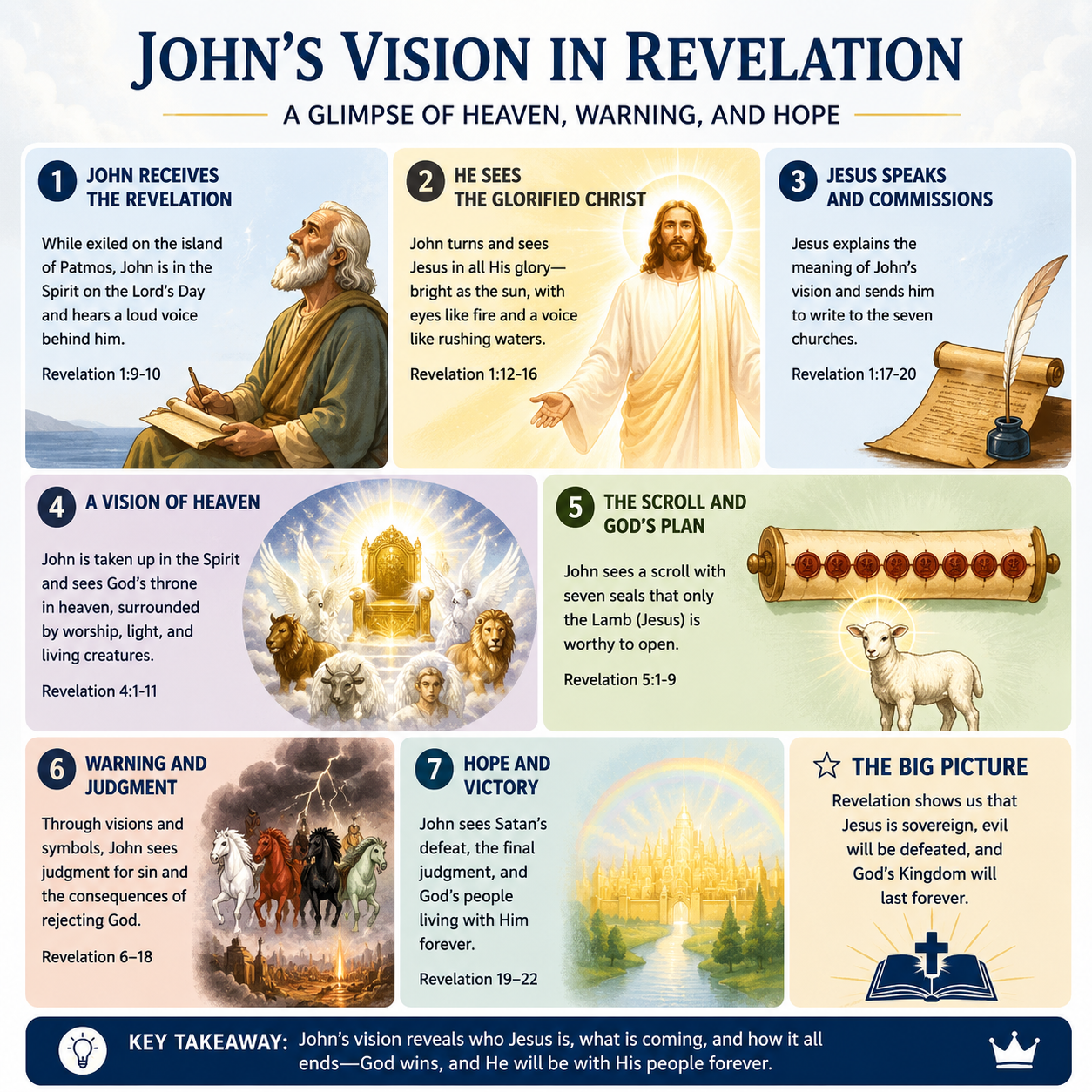 Johns Vision in Revelation infographic