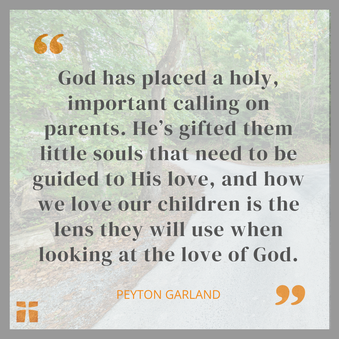Quote graphic about the holy responsibility Christian parents have in guiding their children.