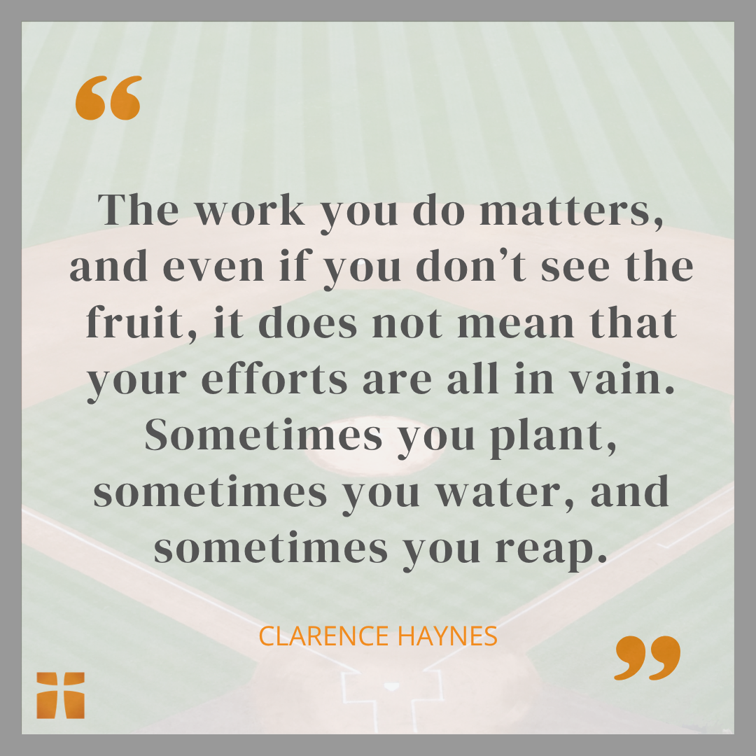 Quote graphic about faithful work, planting and watering, and trusting God to bring growth.